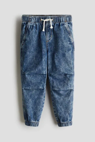H&m Kids'  Denim Joggers In Blue