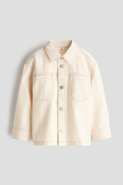 H&m Kids'  Denim Overshirt In White