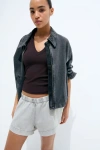 H&m Denim Pull-on Shorts In Gray