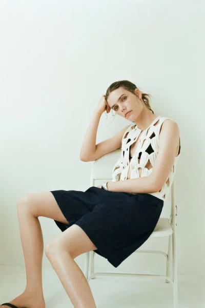 H&m Denim Pull-on Shorts In Black