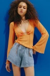H&m Denim Pull-on Shorts In Blue