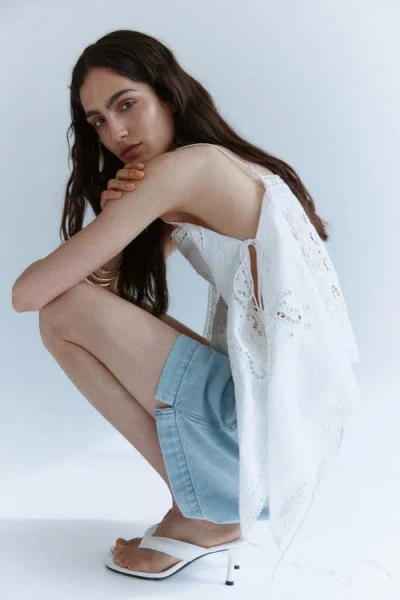 H&m Denim Pull-on Shorts In Blue