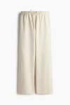 H&m Denim Pull-on Trousers In Neutral