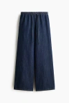H&m Denim Pull-on Trousers In Blue