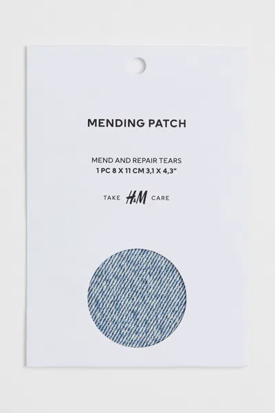 H&m Denim Repair Patch In Blue