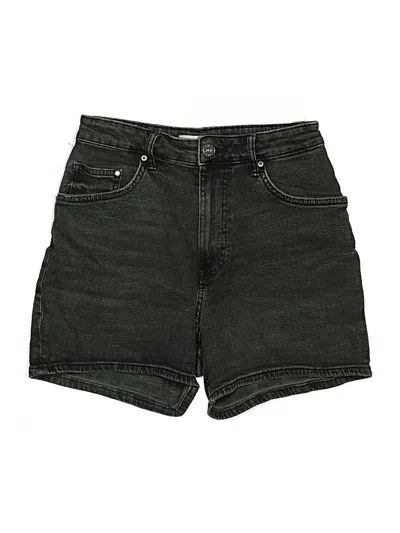 Pre-owned H&m Denim Shorts In Black