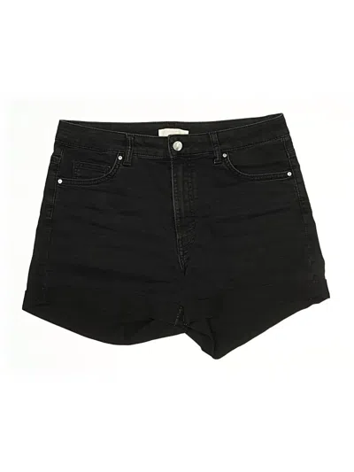 Pre-owned H&m Denim Shorts In Black