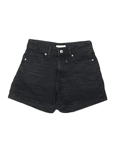 Pre-owned H&m Denim Shorts In Black