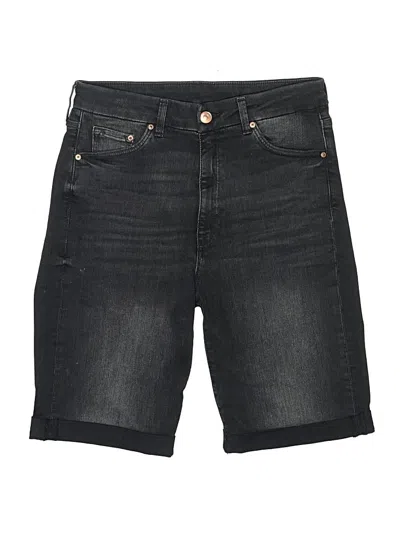 Pre-owned H&m Denim Shorts In Black