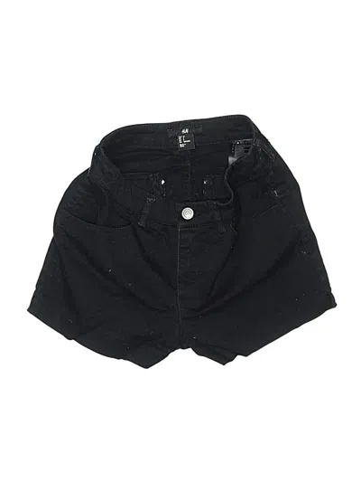 Pre-owned H&m Denim Shorts In Black