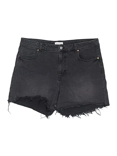 Pre-owned H&m Denim Shorts In Black