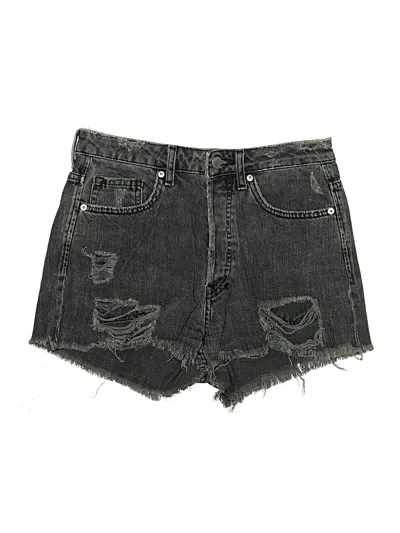 Pre-owned H&m Denim Shorts In Black