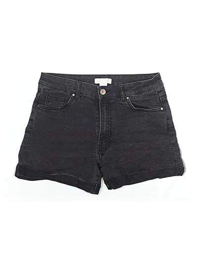Pre-owned H&m Denim Shorts In Black