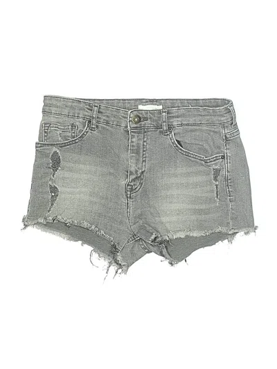 Pre-owned H&m Denim Shorts In Gray