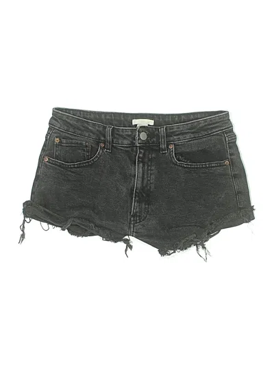 Pre-owned H&m Denim Shorts In Gray