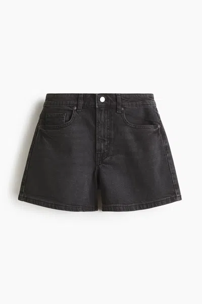H&m Denim Shorts In Black