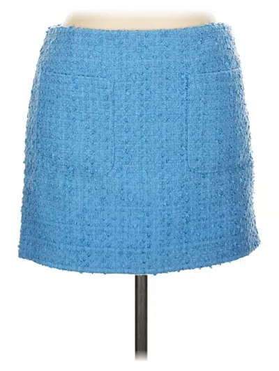 Pre-owned H&m Denim Skirt In Blue