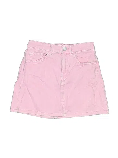 Pre-owned H&m Kids' Denim Skirt In Pink