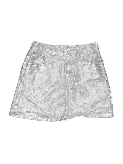 Pre-owned H&m Kids' Denim Skirt In Silver