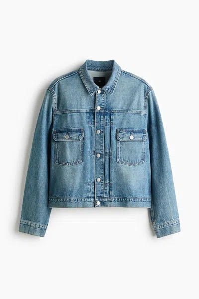 H&m Denim Trucker Jacket In Blue