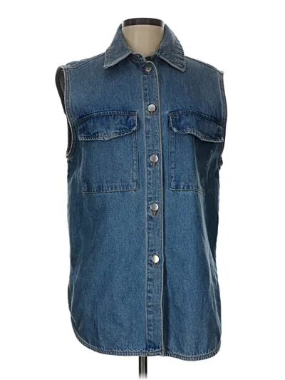 Pre-owned H&m Denim Vest In Blue