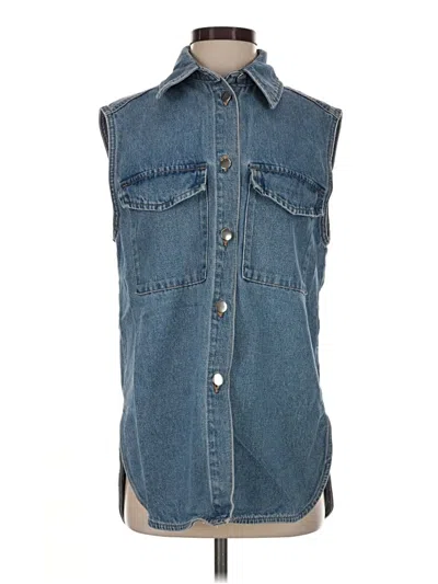 Pre-owned H&m Denim Vest In Blue