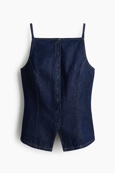 H&m Denim Vest In Blue