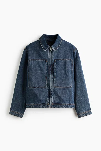 H&m Denim Workwear Jacket In Blue