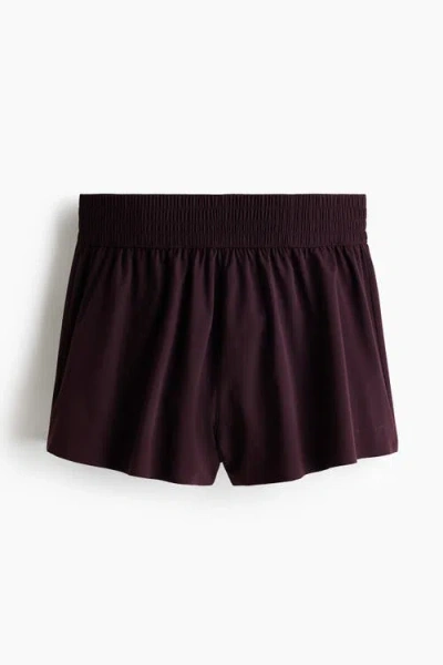 H&m Double-layered Sports Shorts In Purple