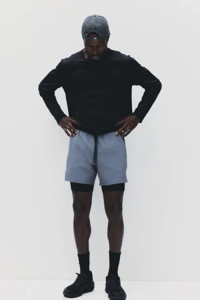 H&m Double-layered Sports Shorts With Drymove In Gray