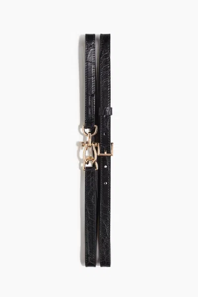 H&m Double-strap Belt In Black/gold-colored