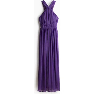 H&m Draped Dress In Purple
