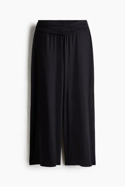 H&m Draped Pull-on Pants In Black