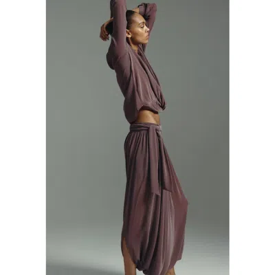 H&m Draped Tie-belt Pants In Brown
