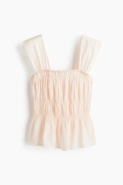 H&m Draped Top In Pink
