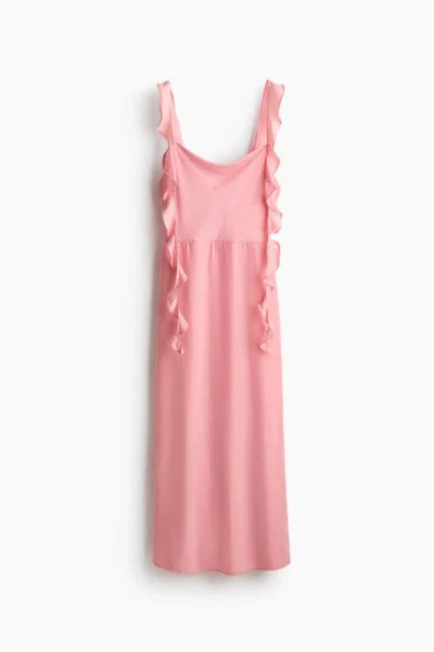 H&m Draped-panel Dress In Pink