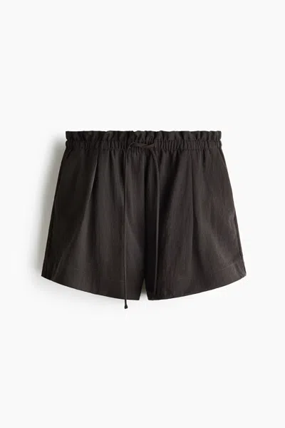 H&m Drawstring Shorts In Brown