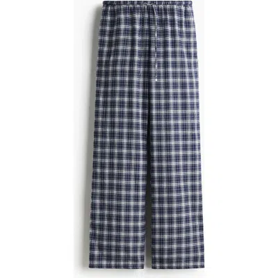 H&m Drawstring Trousers In Blue