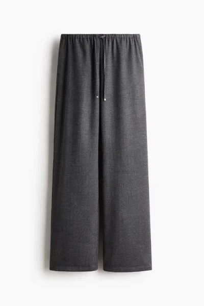 H&m Drawstring Trousers In Gray