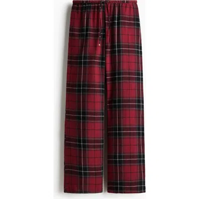 H&m Drawstring Trousers In Red