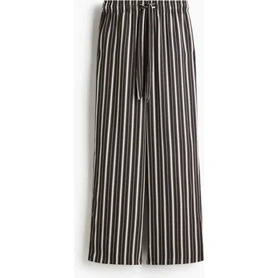 H&m Drawstring Twill Trousers In Brown