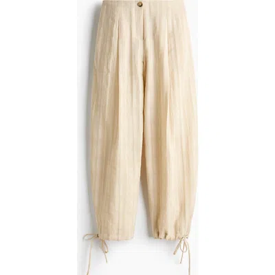 H&m Drawstring-detail Balloon Trousers In Neutral