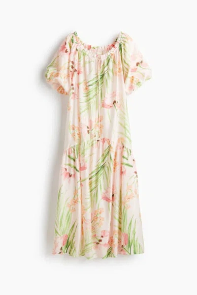 H&m Drawstring-detail Dress In Multi