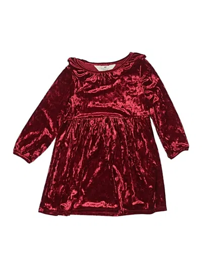 Pre-owned H&m Kids' Dress In Burgundy