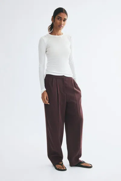 H&m Dress Pants In Dark Brown