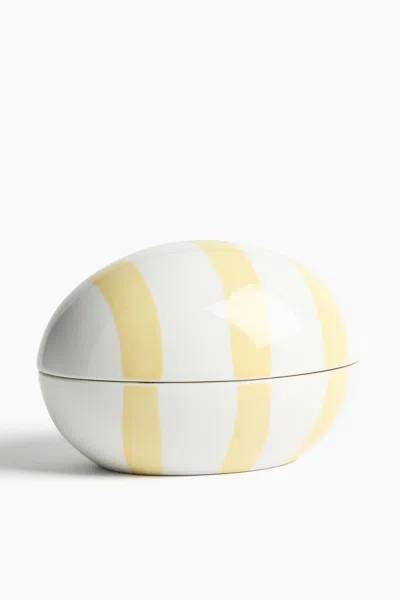 H&m Egg-shaped Ceramic Jar In Neutral