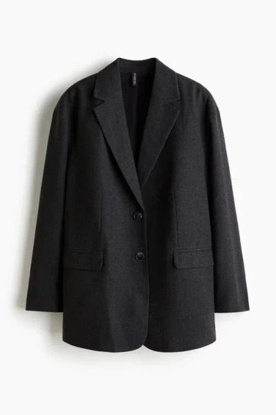 H&m Embellished Blazer In Black