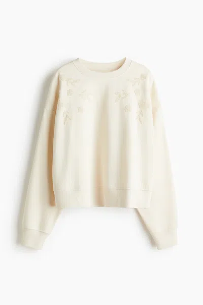 H&m Embellished Sweatshirt In Multi