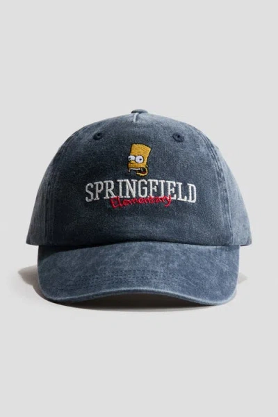 H&m Kids'  Embroidered-motif Cotton Twill Cap In Blue