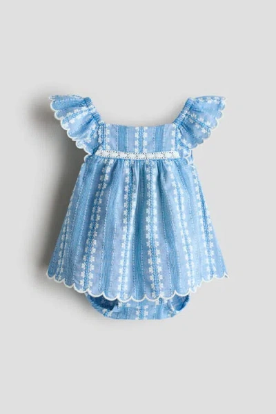 H&m Babies'  Embroidery-detail Bodysuit Dress In Multi